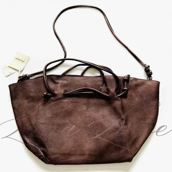 FREE PEOPLE Head Over Heels Tote / Shoulder Bag In Espresso NWT